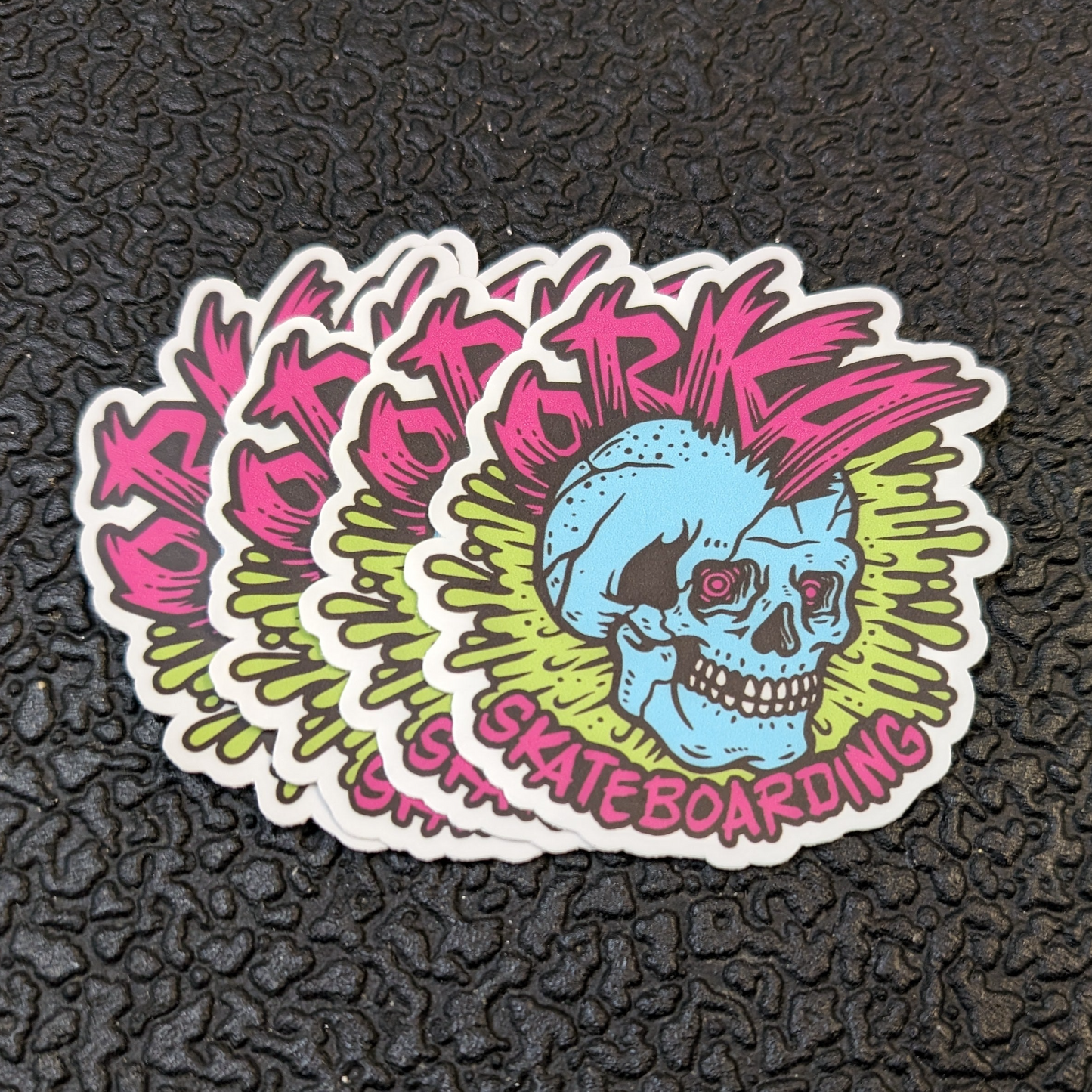 Mohawk Skull Sticker